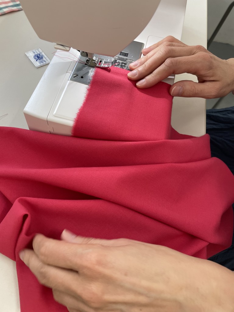 Nähen an der Nähmaschine